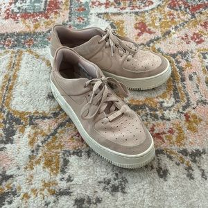 Pink Nike Air Forces Size 9